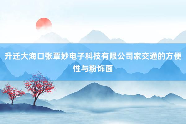 升迁大海口张覃妙电子科技有限公司家交通的方便性与粉饰面